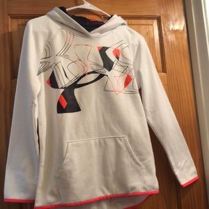 White and Purple Under Armour Hoodie